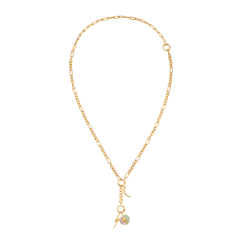 Gold Cosmic Charm Extender Necklace