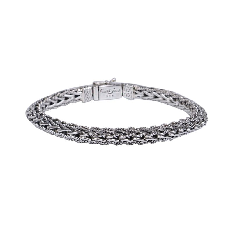 Sterling Silver Oxidized Triangular Bracelet