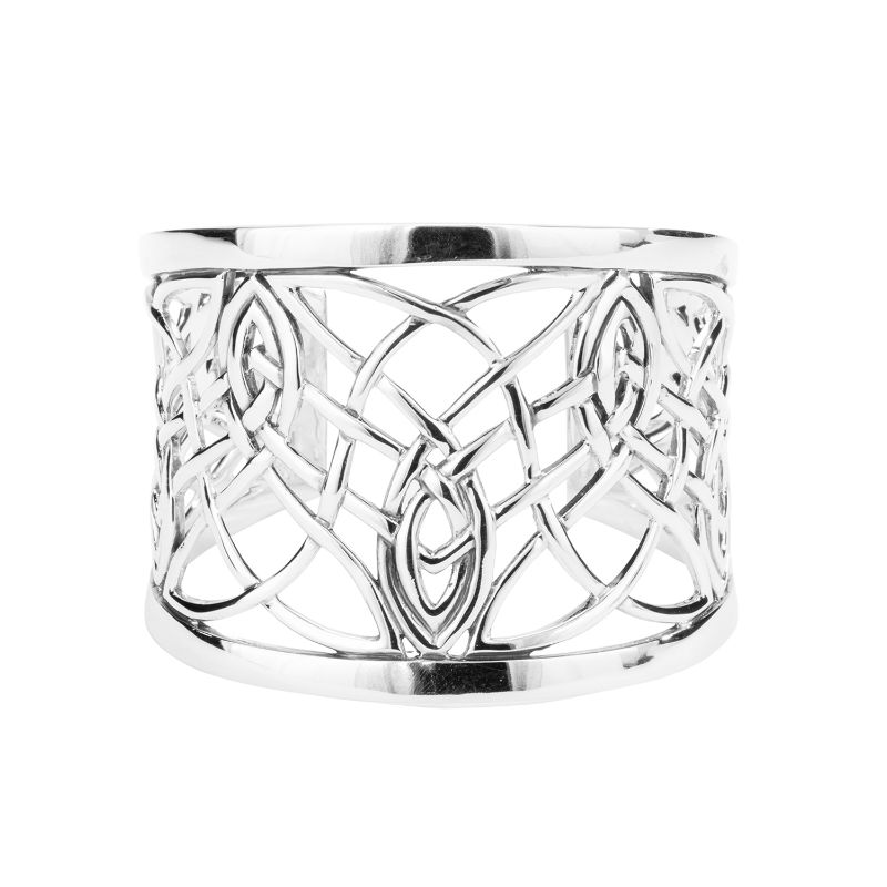 Sterling Silver Intricate Celtic Knotwork Cuff