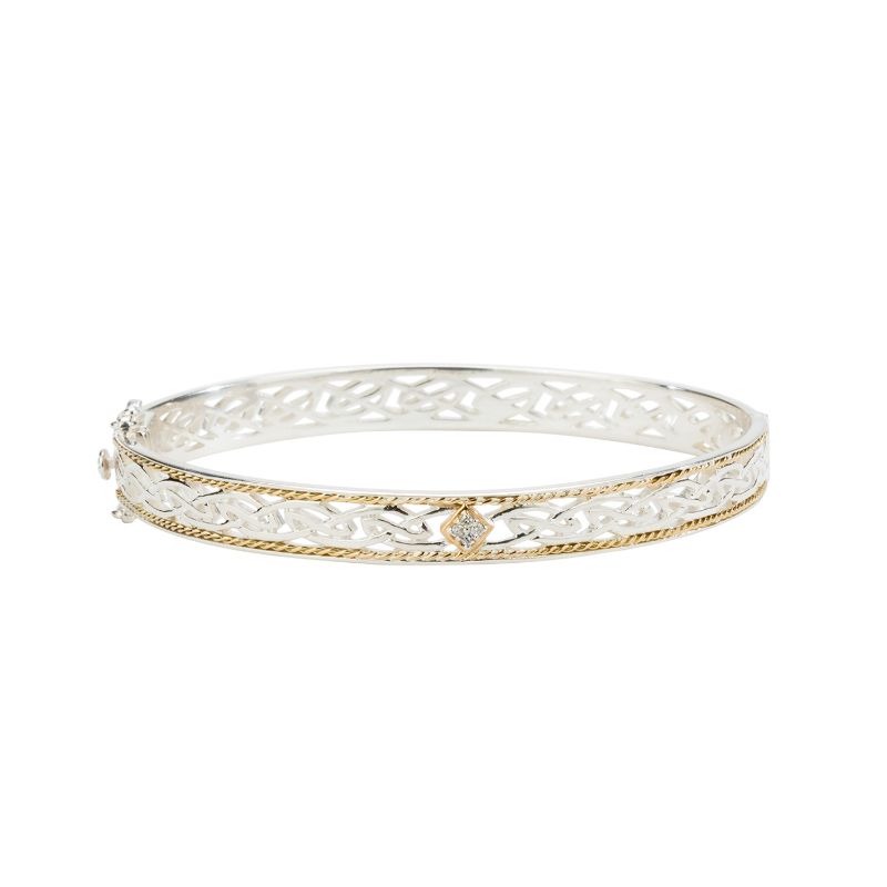 Sterling Silver 10k Diamond The Soul Bangle