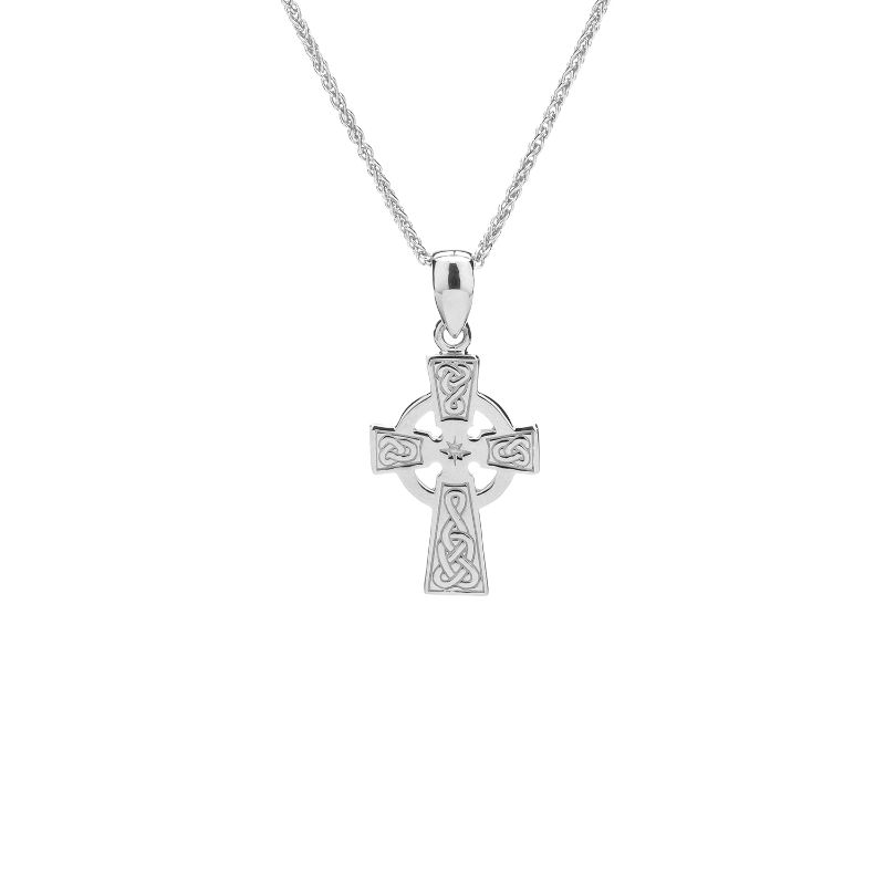 Sterling Silver Celtic Cross Small Pendant