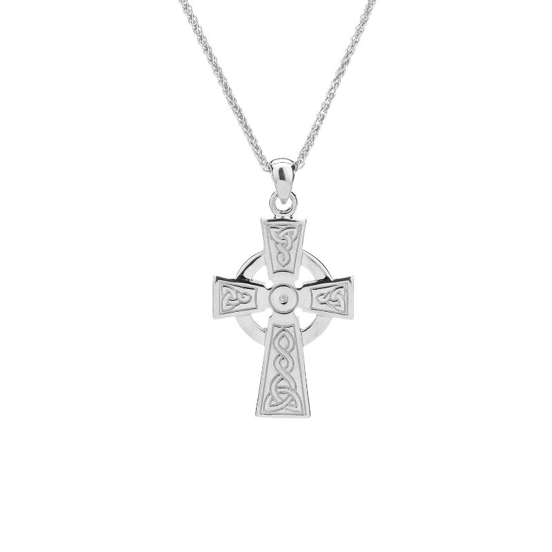 Sterling Silver Celtic Cross Medium Pendant
