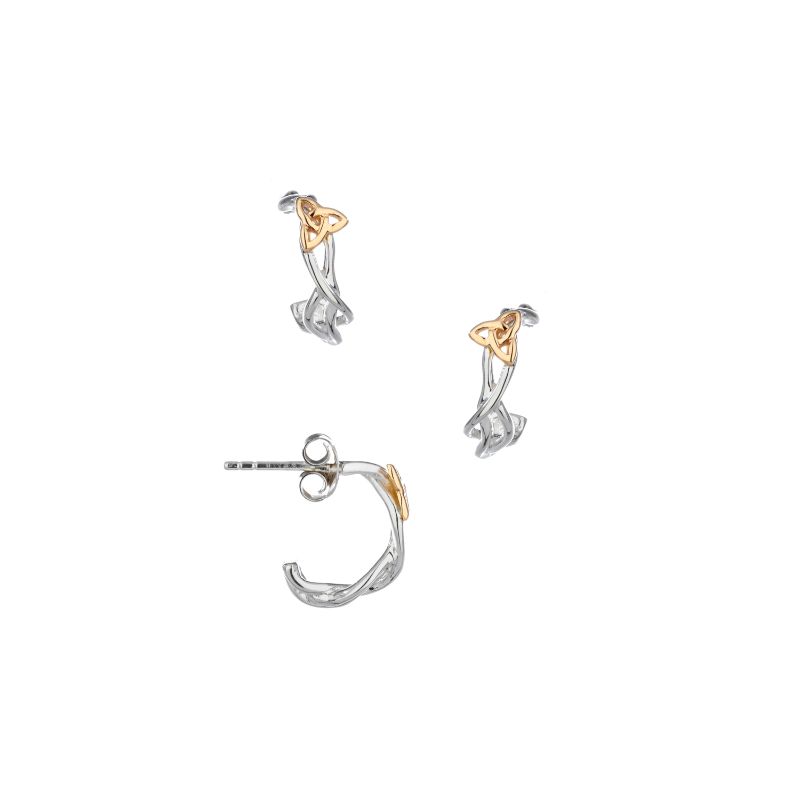 Sterling Silver 10k Infinity Knot Post Earrings