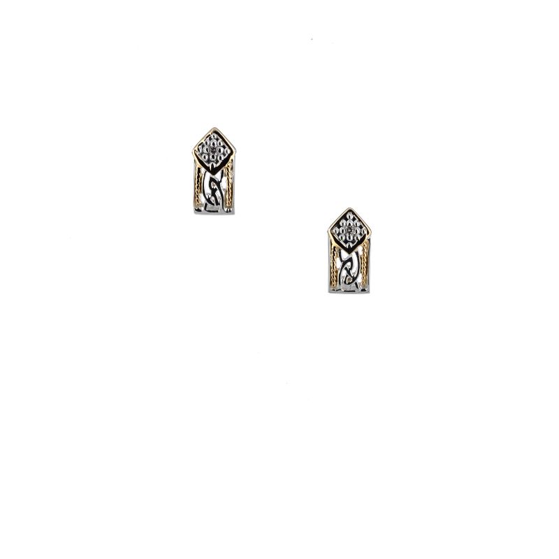 Sterling Silver 10k Window to The Soul Diamond (1.5mm) Post Earrings