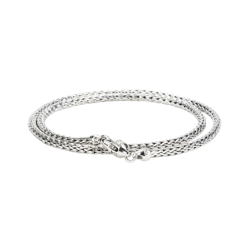 Sterling Silver Dragon Weave 3mm round Chain 20