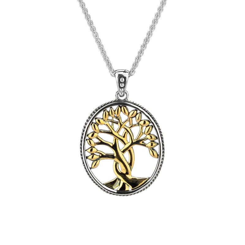 Sterling Silver 10k Tree of Life Pendant