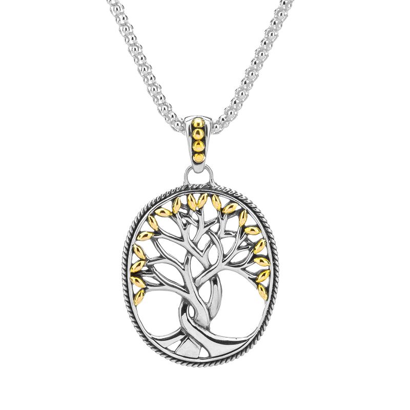 Sterling Silver 18k Tree of Life Pendant