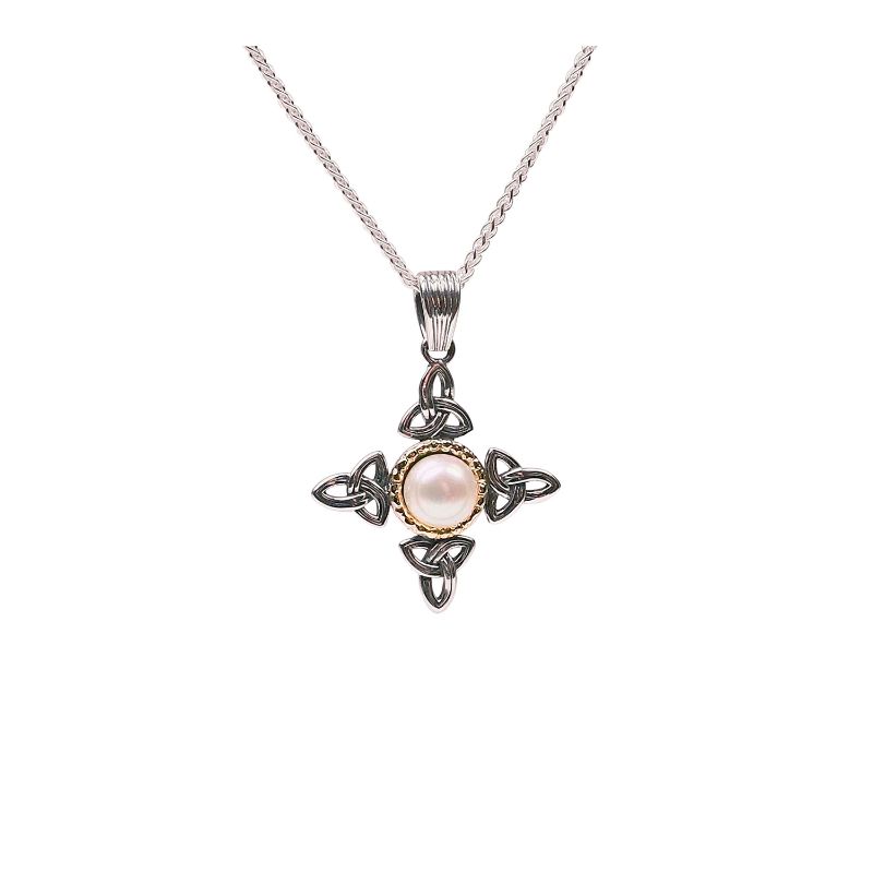 Sterling Silver 10k Fresh Water Pearl Aphrodite Small Pendant