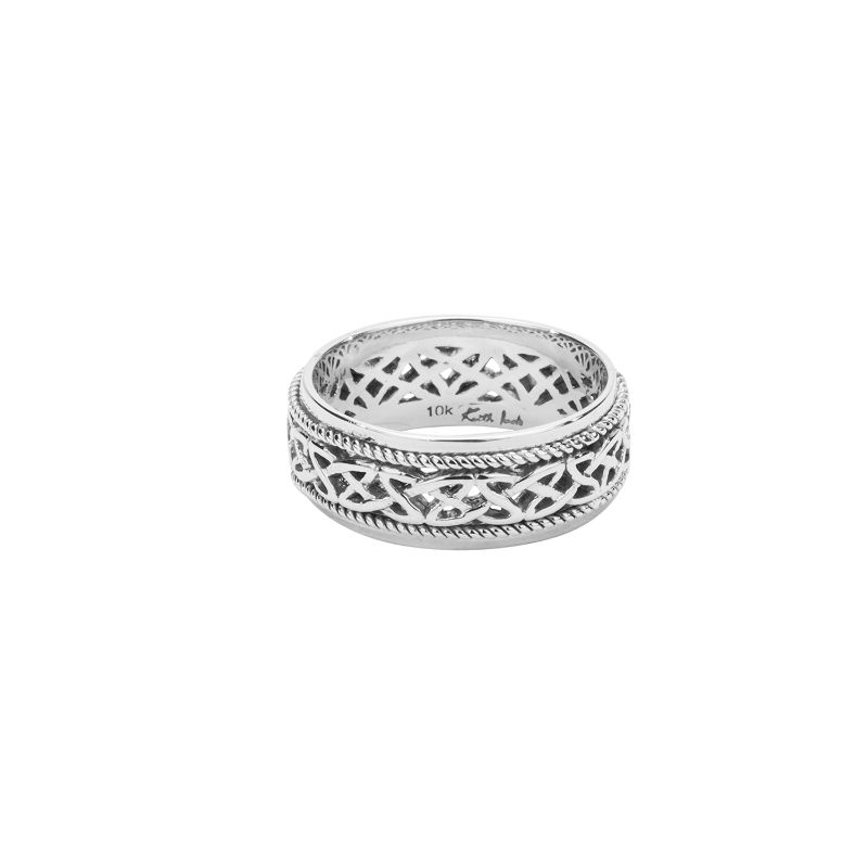 White Love Knot Twisted Wire "Ederline" Ring