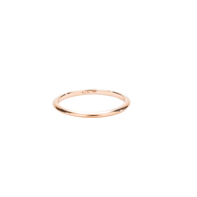 Rose Solid Stacking Rail "Esk" Ring