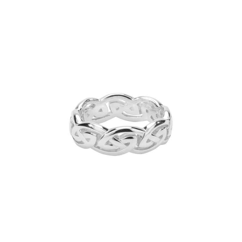 Sterling Silver Eternity Knot Ring Wide