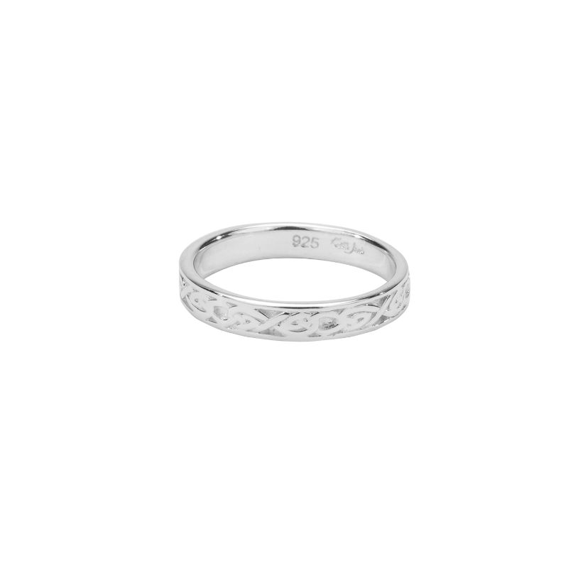 Sterling Silver Devotion Knot Fern Ring