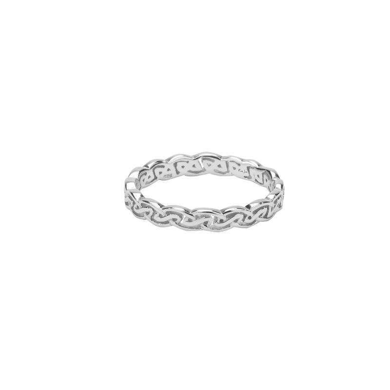 Sterling Silver Eternity Knot "Tay" Ring Narrow