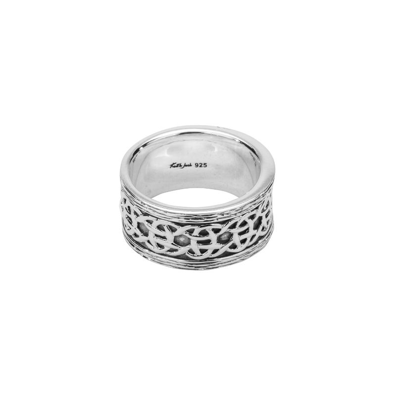 Sterling Silver Oxidized Barked "Scavaig" Ring