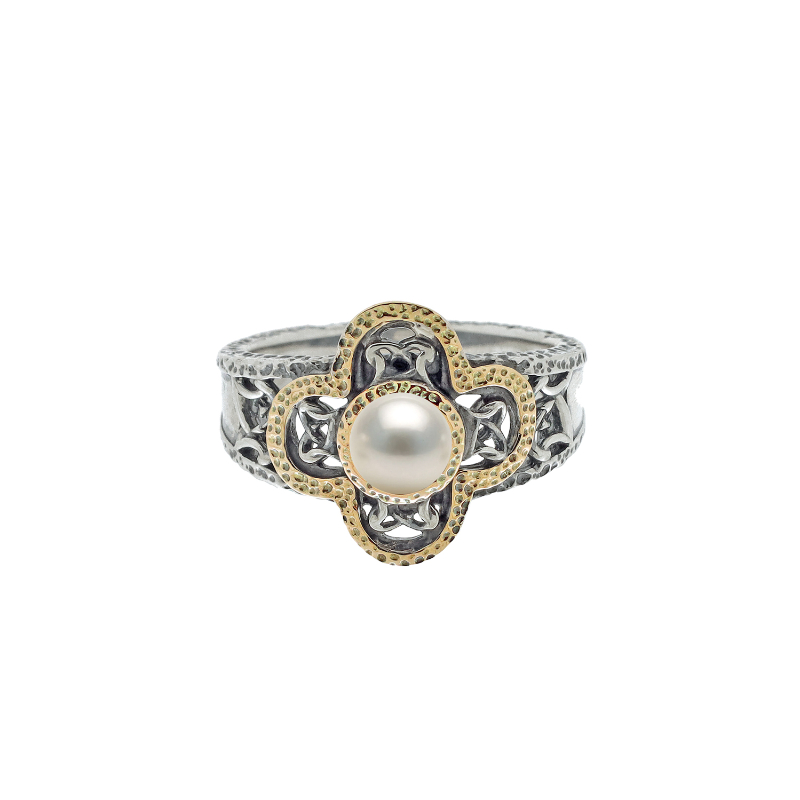Sterling Silver 10k  Fresh Water Pearl Aphrodite Ring