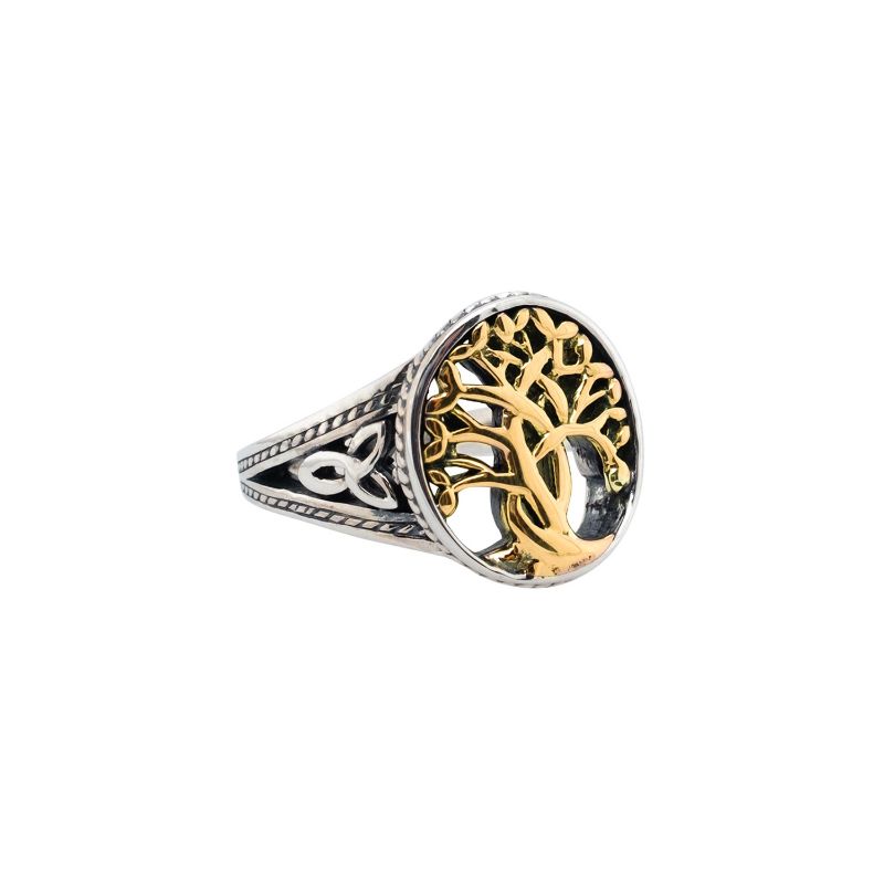 Sterling Silver 10k Tree of Life Ring