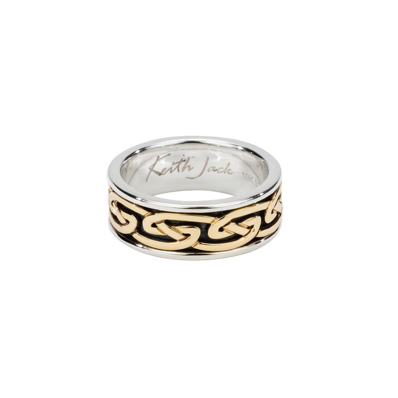 Sterling Silver Oxidized 10k Eternity Knot "Laro" Ring