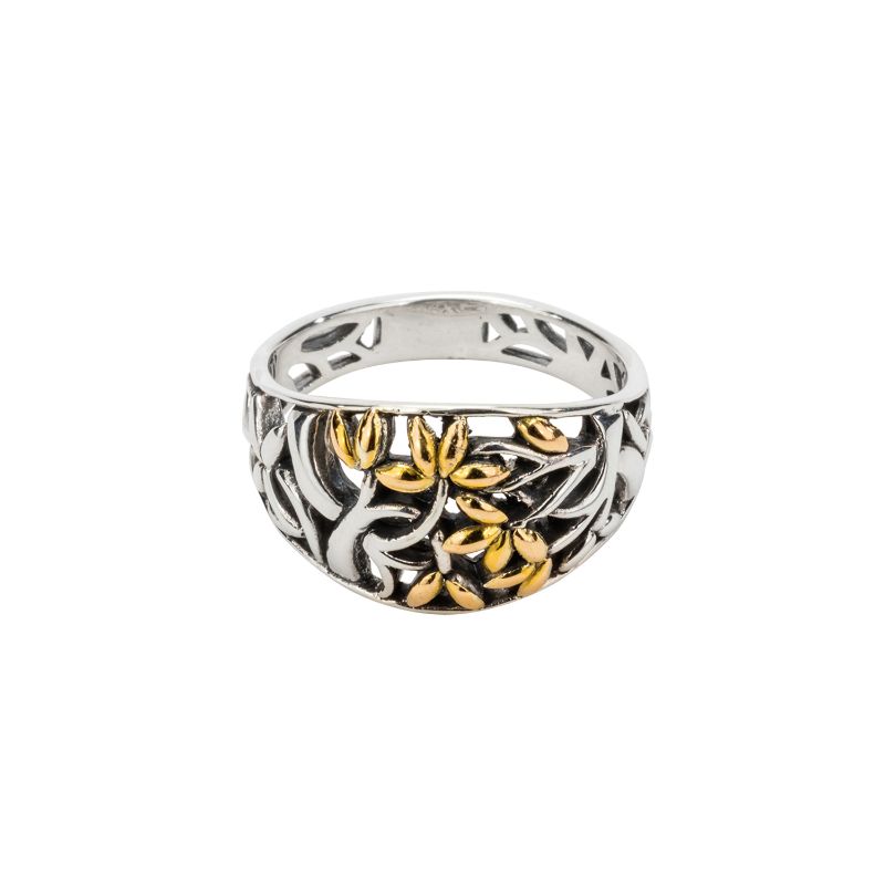 Sterling Silver 18k Tree of Life Ring