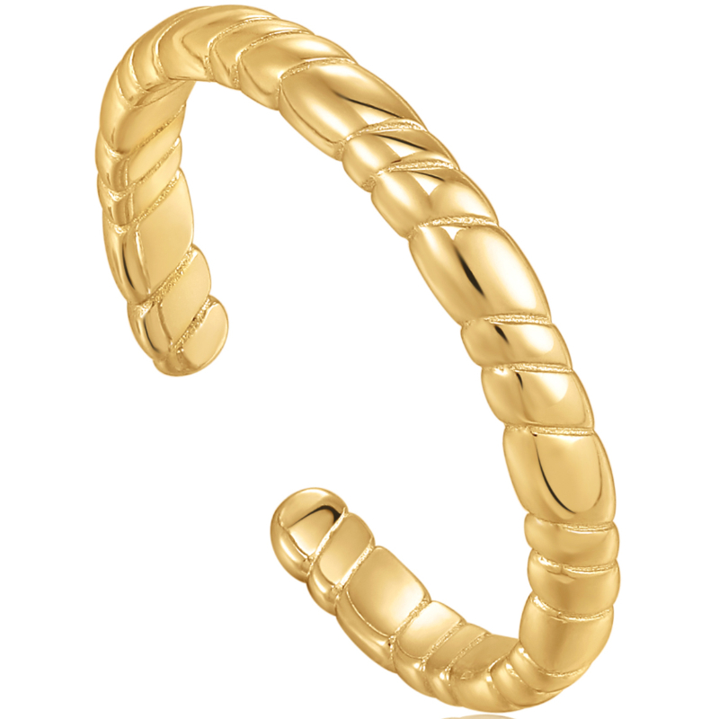 Smooth Twist Thin Band Ring