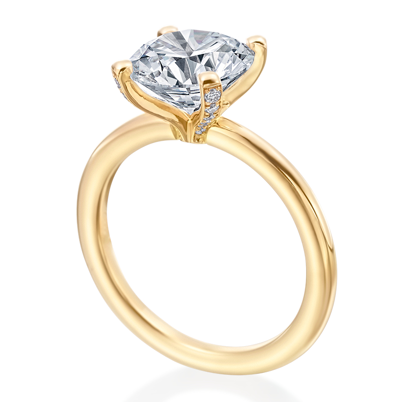 18 Karat Yellow Gold Engagement Ring