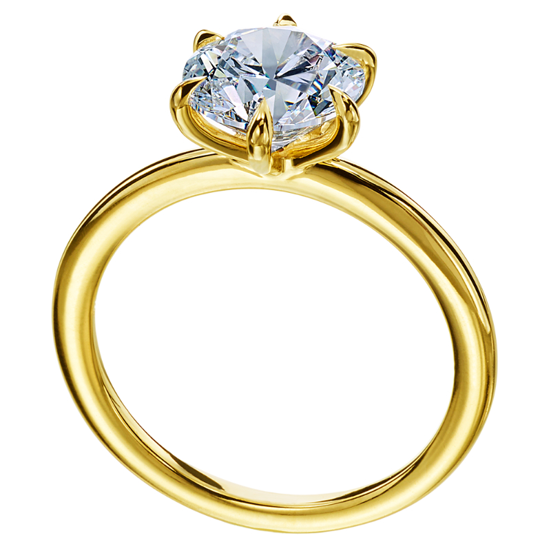 18-Karat Yellow Gold Solitaire Engagement Ring
