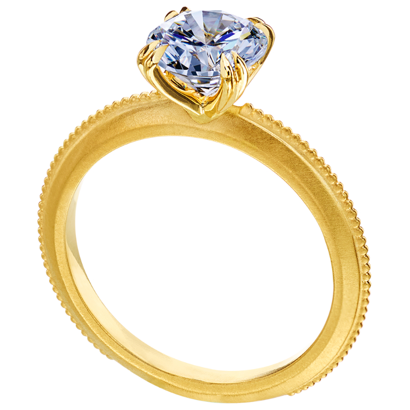 18 Karat Yellow Gold Engagement Ring