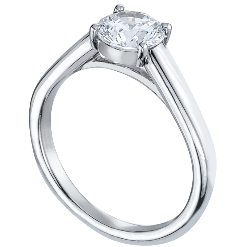 Solitaire Platinum Engagement Ring
