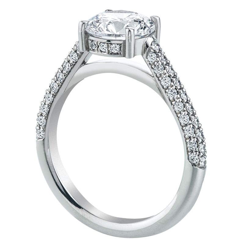 Pave Set Platinum Ring