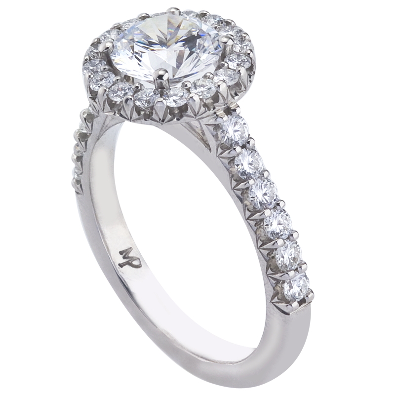 Royal Prong Halo-Style Engagement Ring