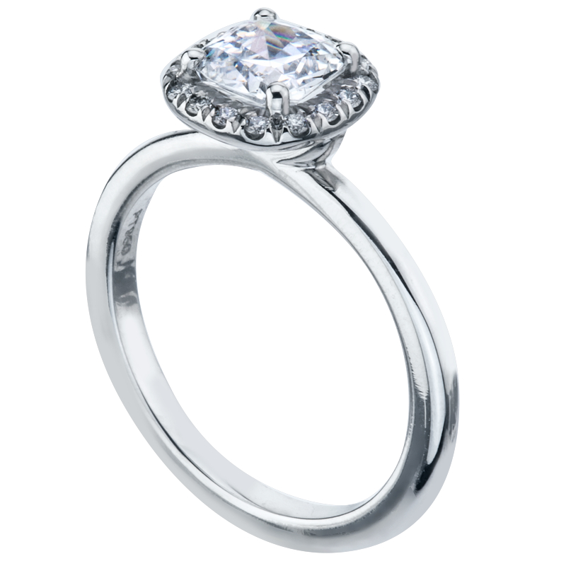 Pave Set Platinum Engagement Ring