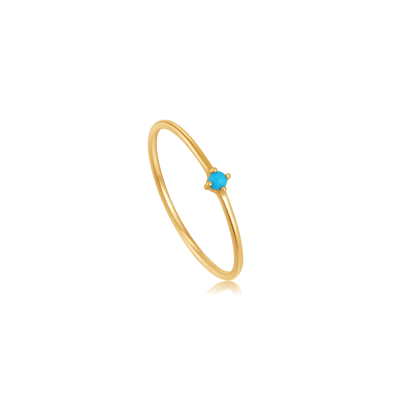 14KT GOLD TURQUOISE STONE RING