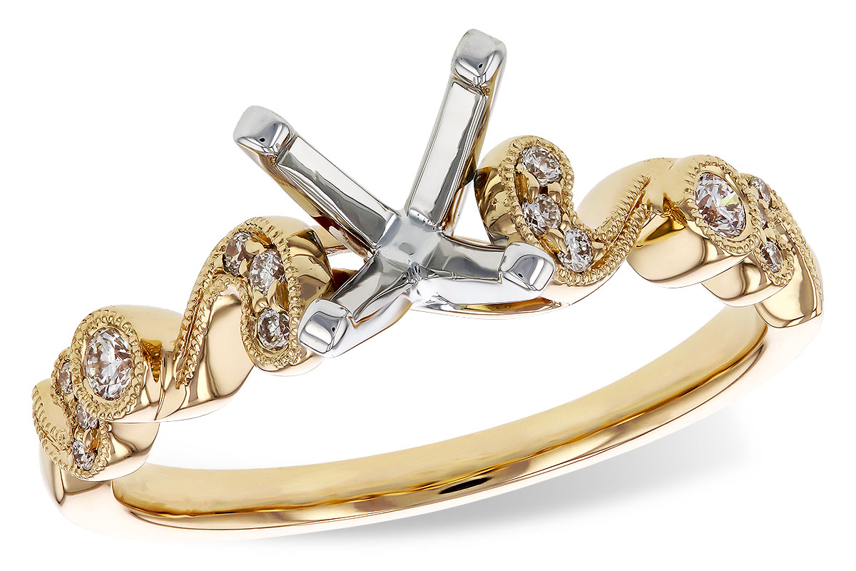 14KT Gold Semi-Mount Engagement Ring