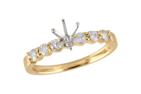 14KT Gold Semi-Mount Engagement Ring